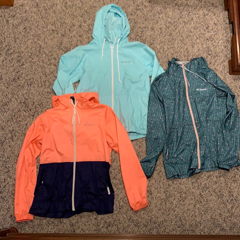 Columbia windbreaker set of 3